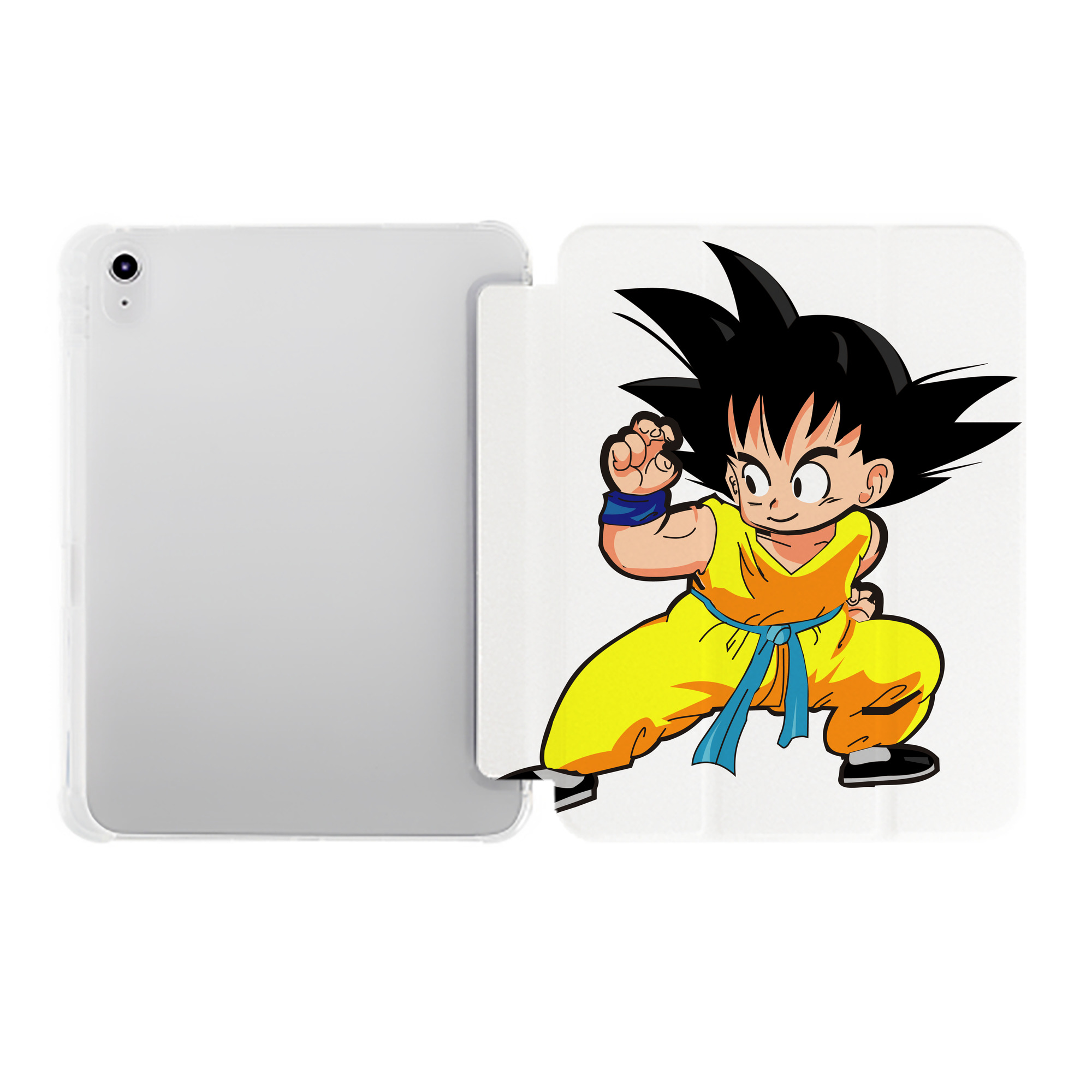 （画像用） ドラゴンボール 孫悟空（そん ごくう）Son Goku カカロット DRAGON BALL Kakarotto IPad ケース ペン収納付き 三つ折りスタンド PUレザー×シリコン 対応機種9.5/10.5/10.9インチ